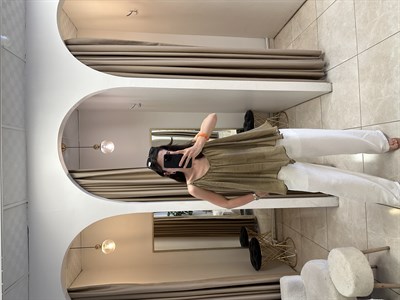 İp Askılı Tül Olive Bluz