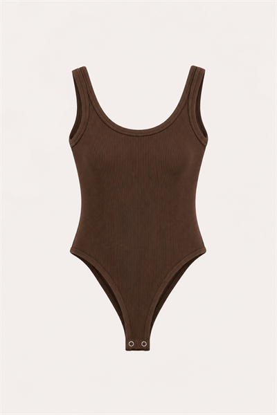 Kahverengi Bodysuit Atlet