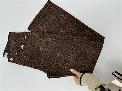 Kahverengi Leopar Desenli Pantolon 