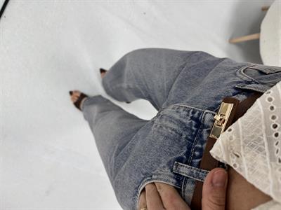 Kemer Detaylı Jean Pantolon 
