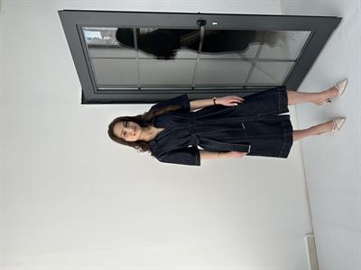 Kemerli Denim Elbise