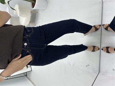 Kesik Paça Açık Lacivert Jean 