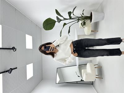 Kesik Paça Boyfit Füme Jean 