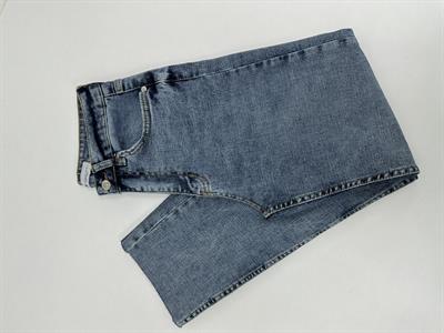 Kesik Paça Boyfit Koyu Mavi  Jean 