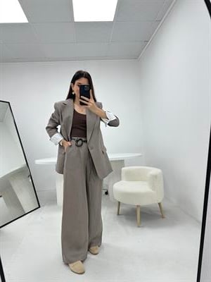 Keten Vizon Blazer Ceket 