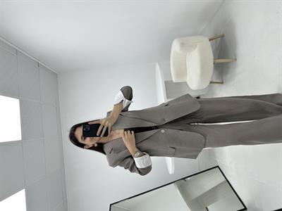 Keten Vizon Blazer Ceket 
