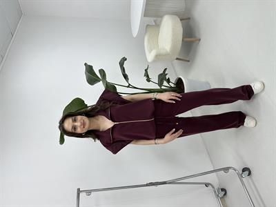 Kol Paraşüt Detaylı Eşofman Takımı Bordo