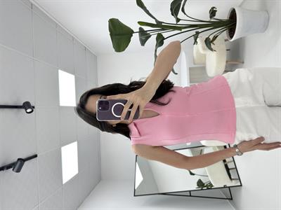 Kolsuz Fermuarlı Pembe Bluz
