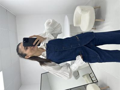 Kot Denim Mavi Yelek Pantolon Takım 