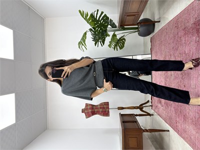 Koyu Mavi  Boyfit Jean Pantolon 