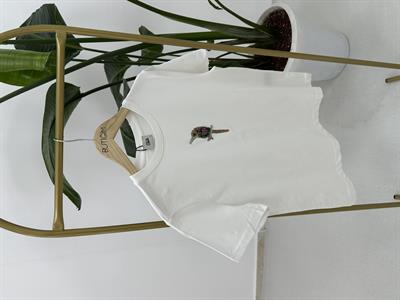 Kuş İşlemi T-shirt Beyaz