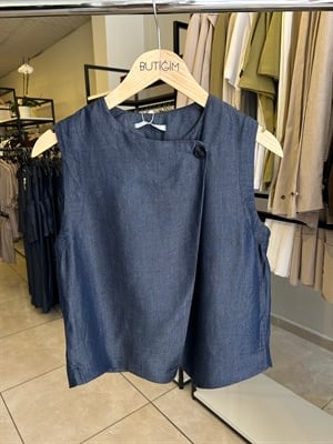 Lacivert Yelek Pantolon Denim Takım