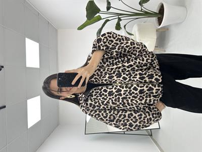 Leopar Desenli Bomber Ceket 