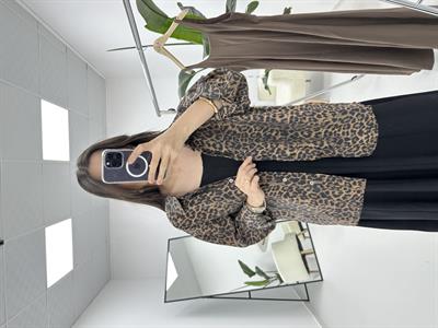 Leopar Desenli Gömlek