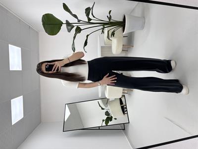 Modal Kumaş Antrasit Palazzo Model  Eşofman Altı 