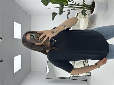 Modal Kumaş Antrasit T-shirt 