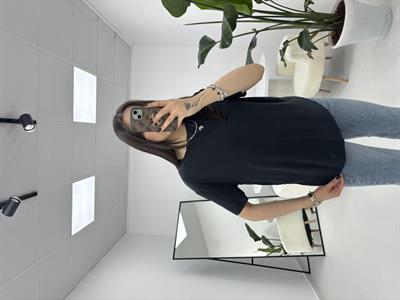 Modal Kumaş Antrasit T-shirt 
