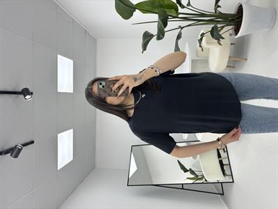 Modal Kumaş Antrasit T-shirt 