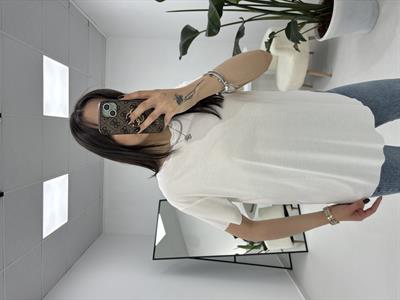 Modal Kumaş Beyaz T-shirt 