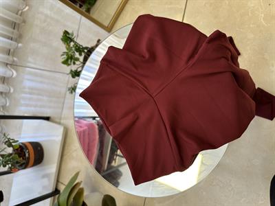 Modal Kumaş Bordo Tayt