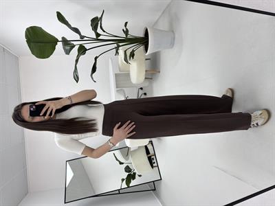 Modal Kumaş Kahverengi   Palazzo Model  Eşofman Altı 