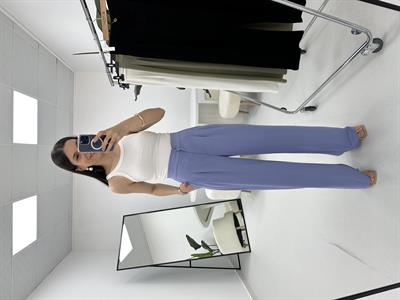 Modal Kumaş Mor Pantolon