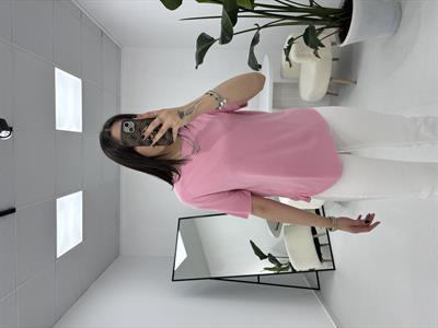 Modal Kumaş Pembe T-shirt 