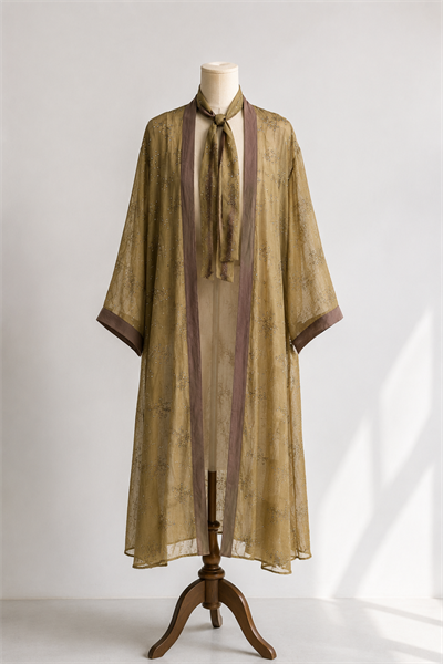 Nakış İşlemeli Ada Çayı  Kimono