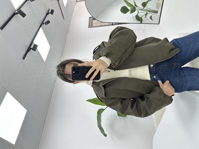 Nubuk Haki Bomber Ceket