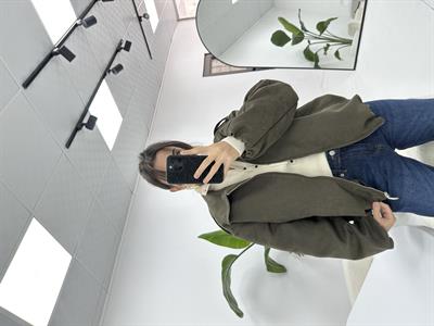 Nubuk Haki Bomber Ceket