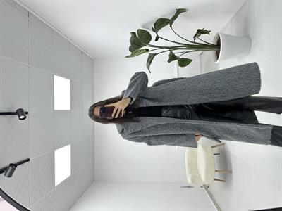 Oversize Antrasit Kürk Kaban