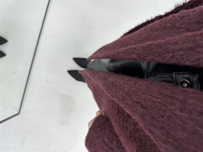 Oversize Bordo Kürk Kaban