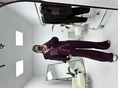 Paraşüt Detaylı Bordo Triko Takım