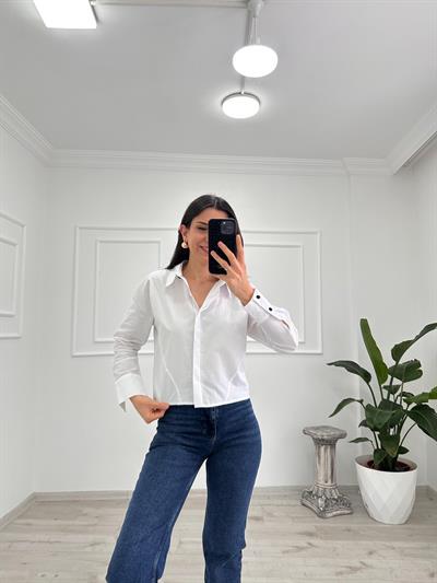 PİLE DETAYLI KISA GÖMLEK 
