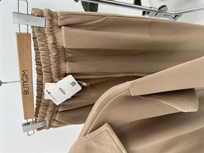 Premium Modal Kumaş Yarım Fermuarlı Camel Takım