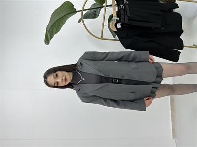 Premium Oversize Gri Ceket