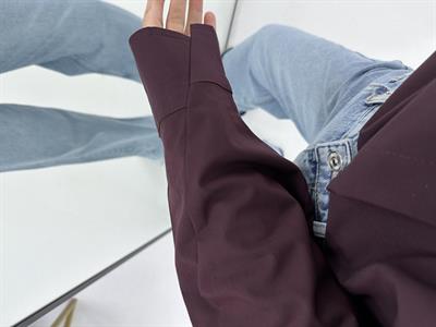 Premium Oversize Kalıp Tok Tensel Kumaş Bordo Gömlek 
