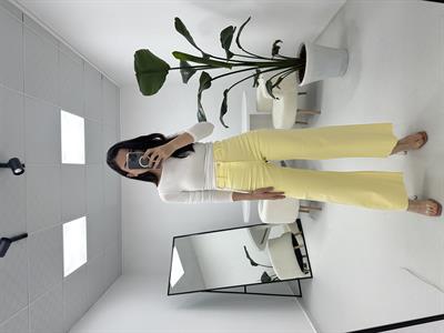 Sarı  Flare Jean