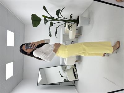 Sarı  Flare Jean