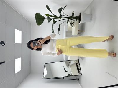Sarı  Flare Jean