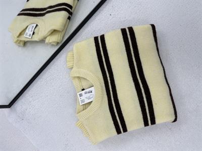 Sarı Kahverengi Çizgili Kazak