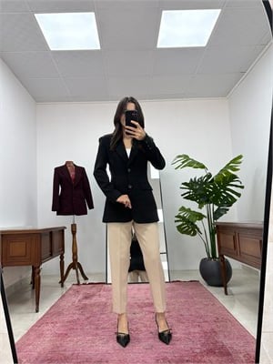 Slimfit Model Siyah Blazer  Ceket 