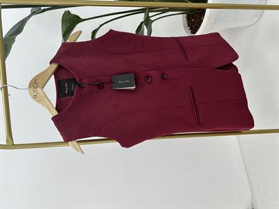 Süet Bordo Yelek 