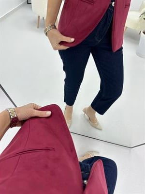 Süet Bordo Yelek 