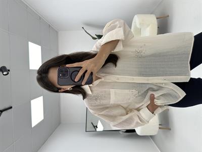 Taş Detaylı Oversize Taş Gömlek