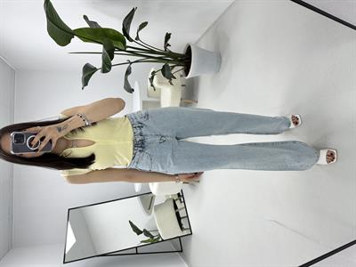 Taşlı Mavi Jean