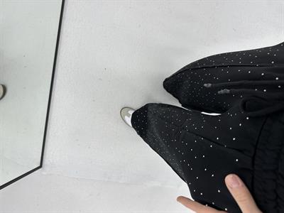 Taşlı Modal Kumaş Siyah Eşofman Altı