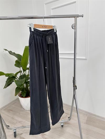 TENSEL KUMAŞ BELİ LASTİKLİ PANTOLON 