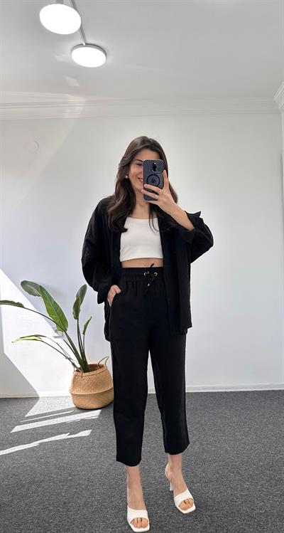TENCEL KUMAŞ BELİ LASTİKLİ TAKIM