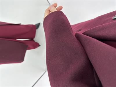 Tok Dokulu Premium Kalite Astarlı Bordo  Kaban